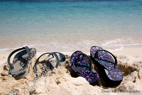 Flip Flops in the Sand Photo