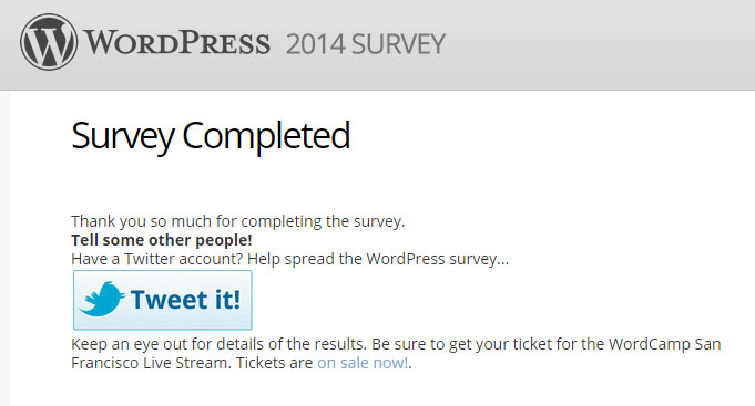 WordPress 2014 Survey